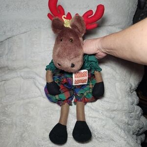 Vintage 1997 Melvin the Christmas Moose Plush – 23” Tall, Little Treasures – NWT